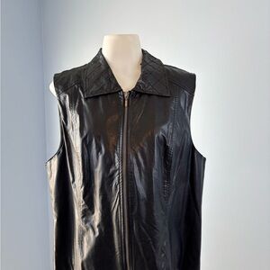 Chico's Sleek Black Vest with Quilted Detail